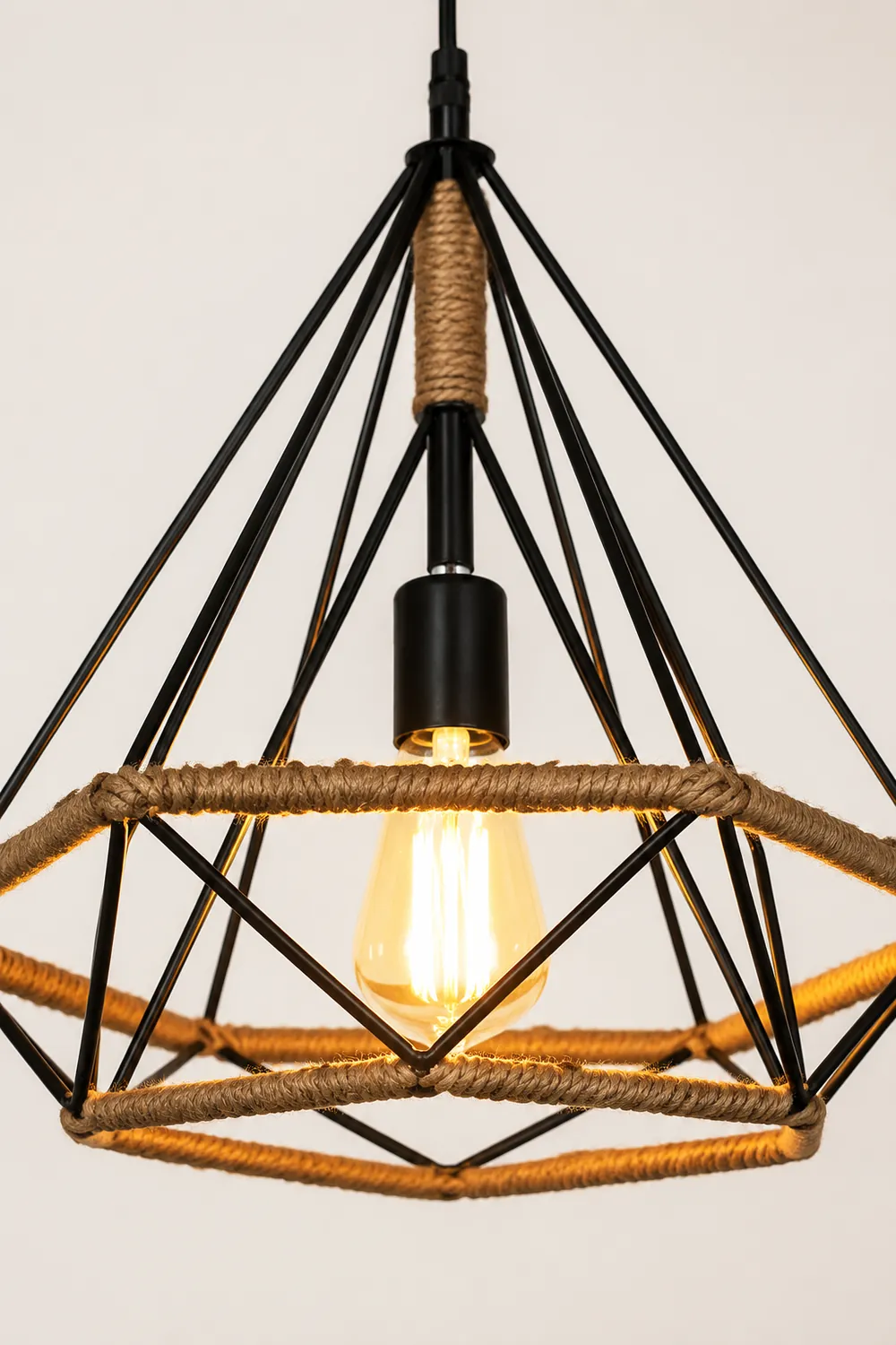 Retro Hemp Rope Interesting Pendant Light - Lumpaz