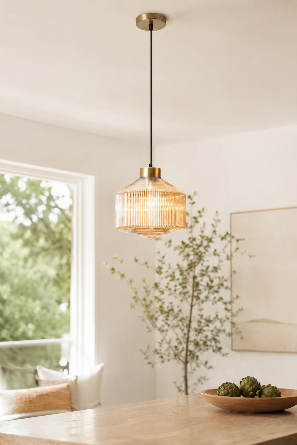Striped Spinning Top Pendant Light - Lumpaz