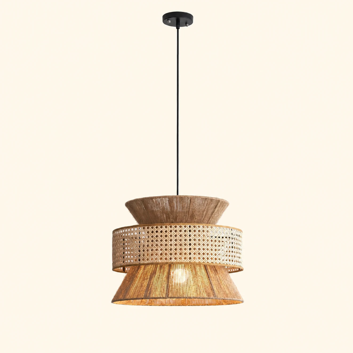 Rattan Bamboo Pendant Lamp - Lumpaz