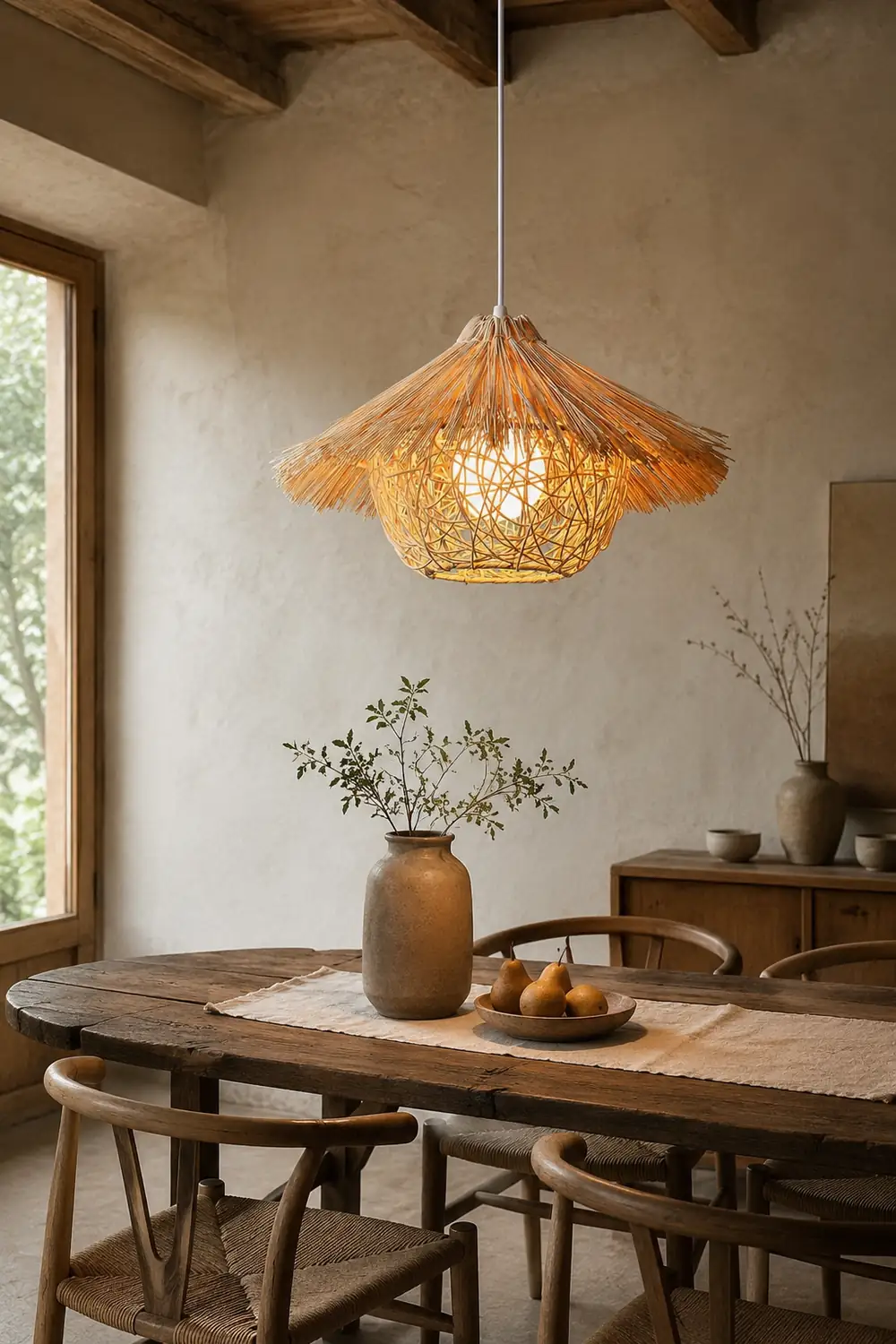 Straw Hat Pendant Light - Lumpaz