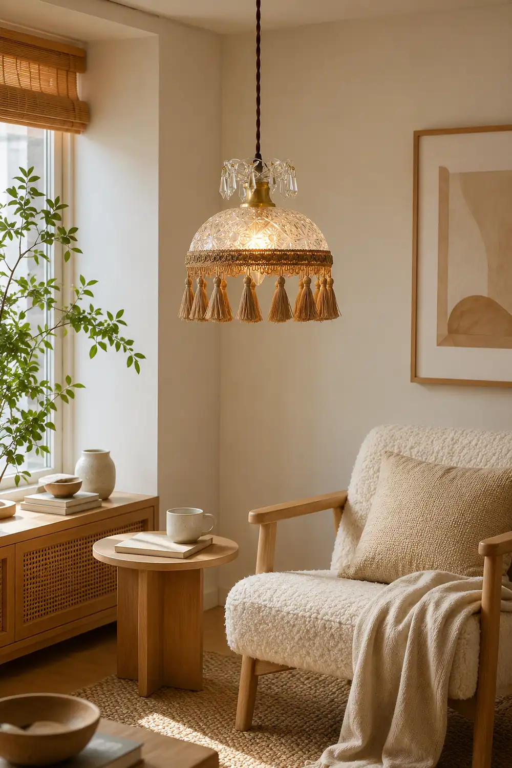 Bowl Tassel Pendant Light - Lumpaz