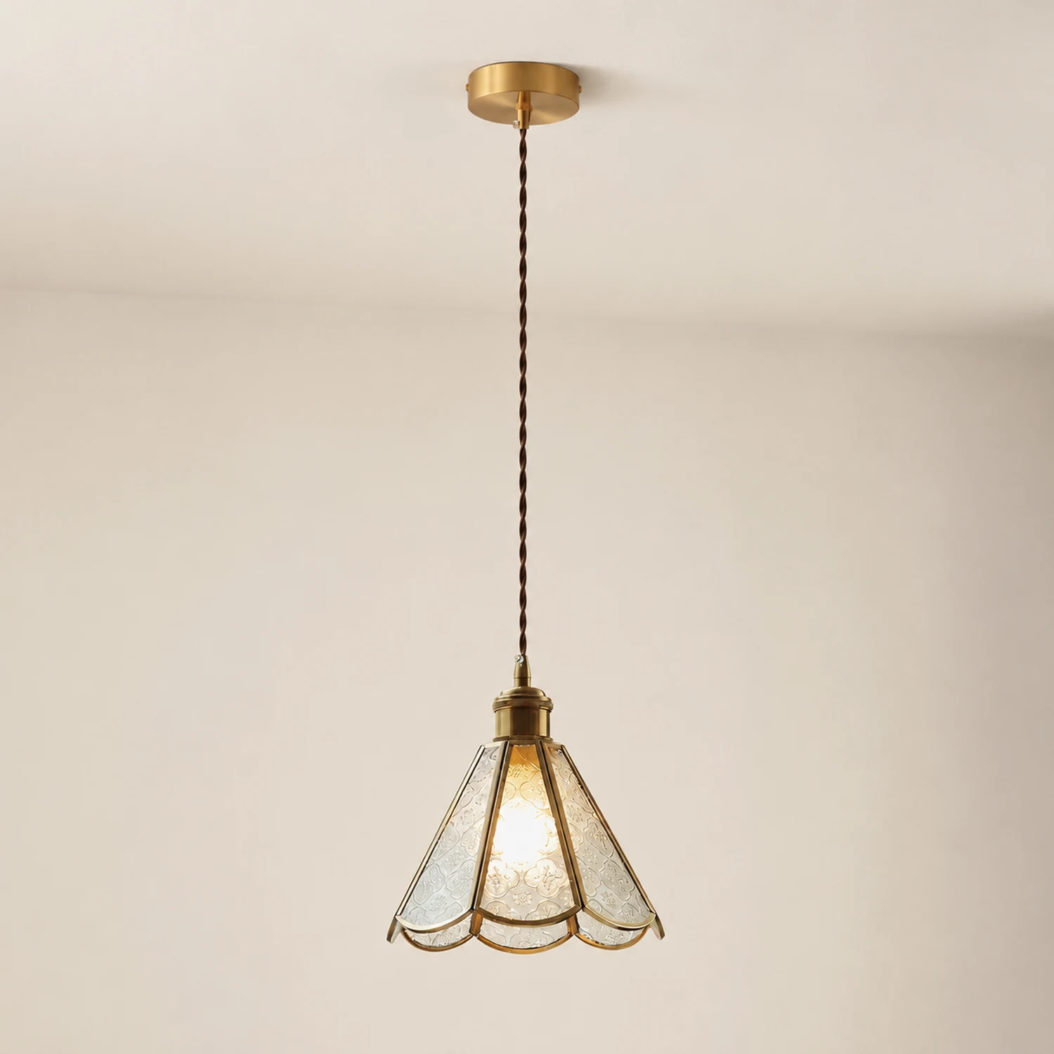 Patterned Glass Pendant Lamp - Lumpaz