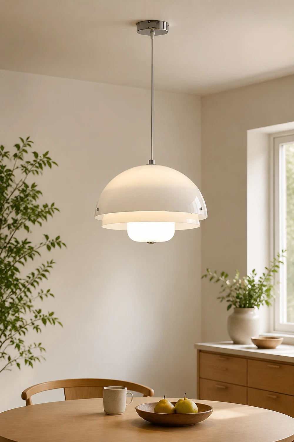 Milk White Layer Pendant Lamp - Lumpaz