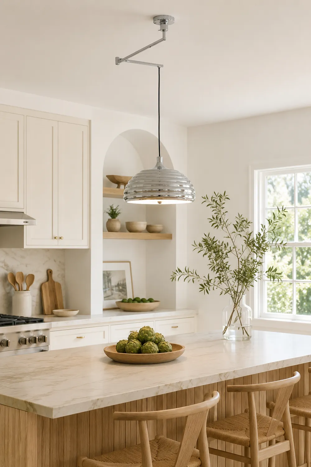 Saturno Chrome Pendant Lamp - Lumpaz