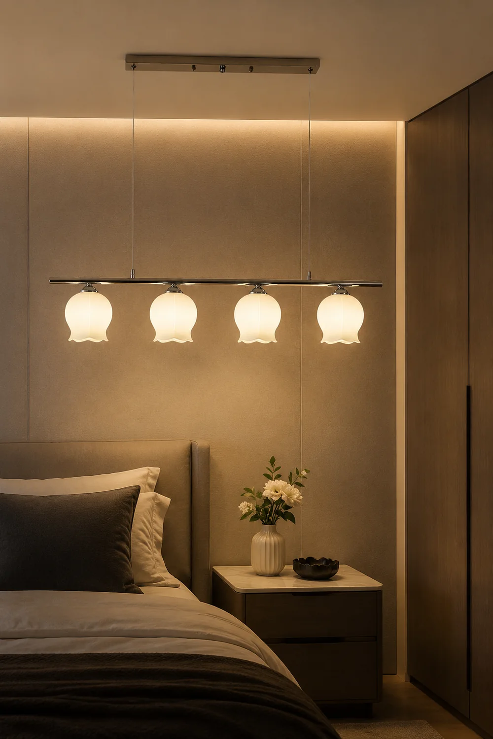 Floral Glass Modern Pendant Lamp - Lumpaz