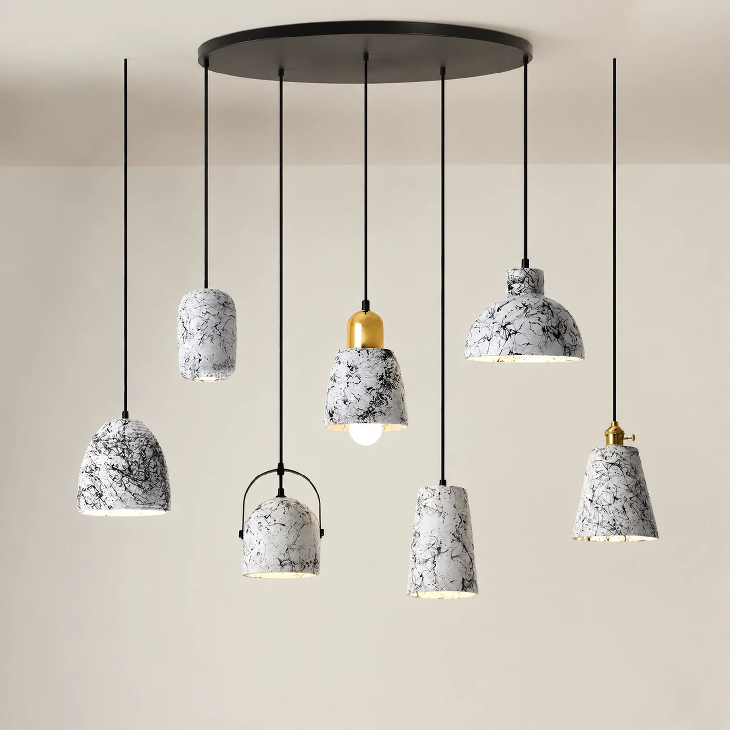 Hubble Cement Pendant Lights - Lumpaz