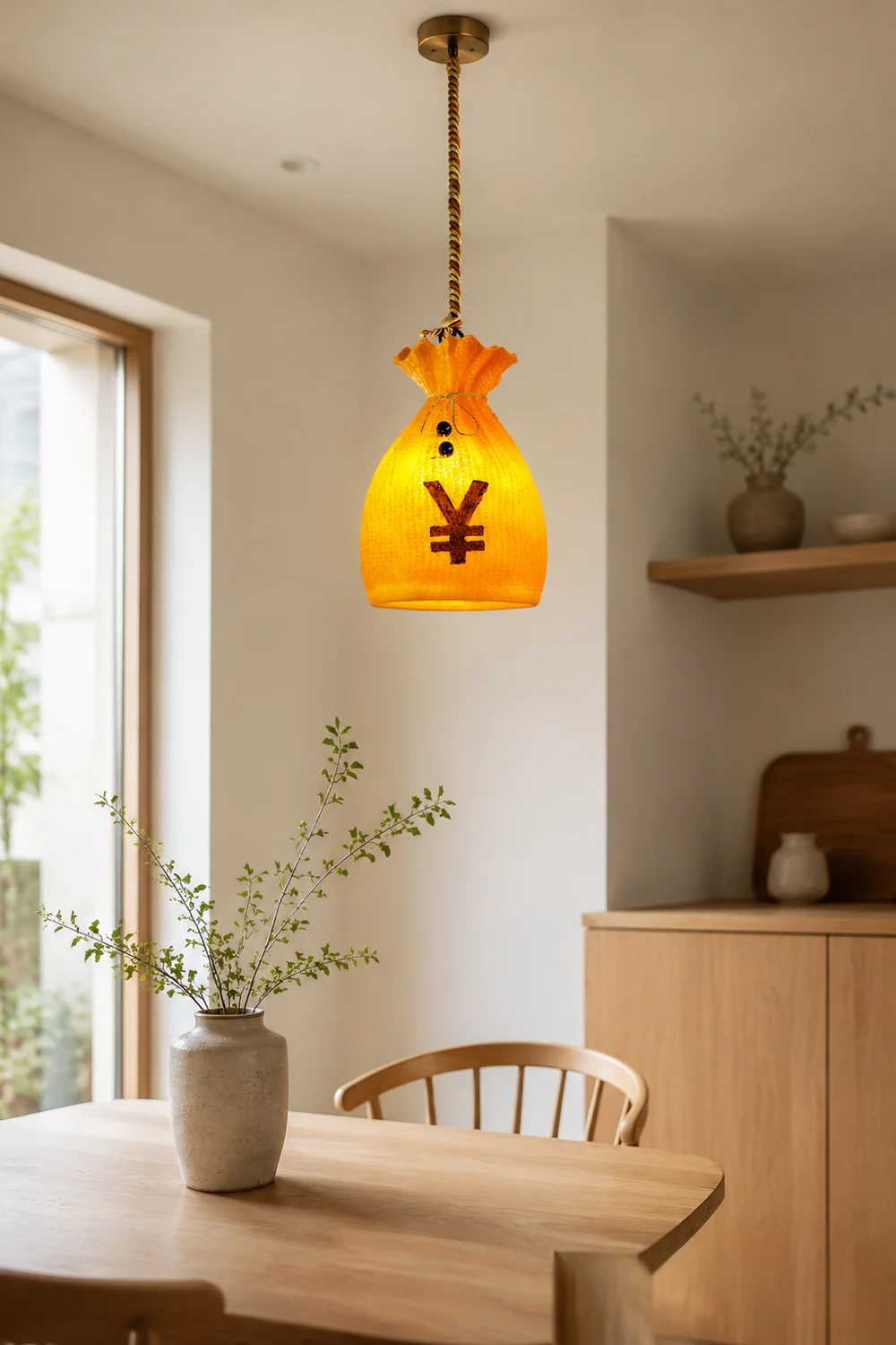 Prosperity Pouch Resin Pendant Lamp - Lumpaz