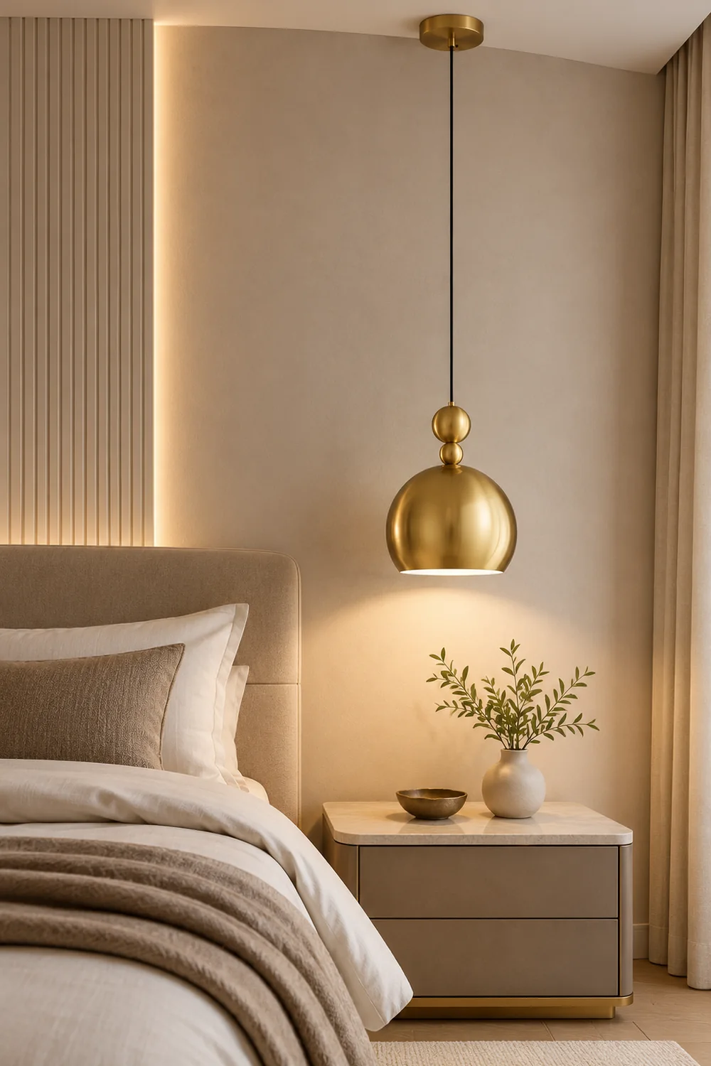 Palla Brass Pendant Lamp - Lumpaz
