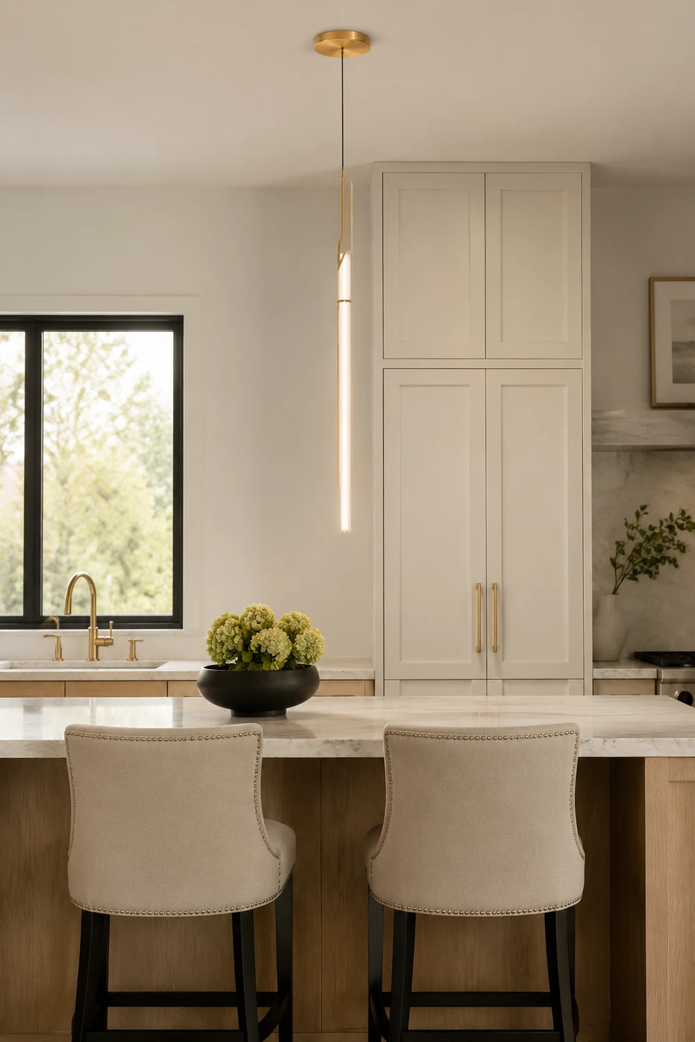 Halo Jewel Straight Pendant Light - Lumpaz