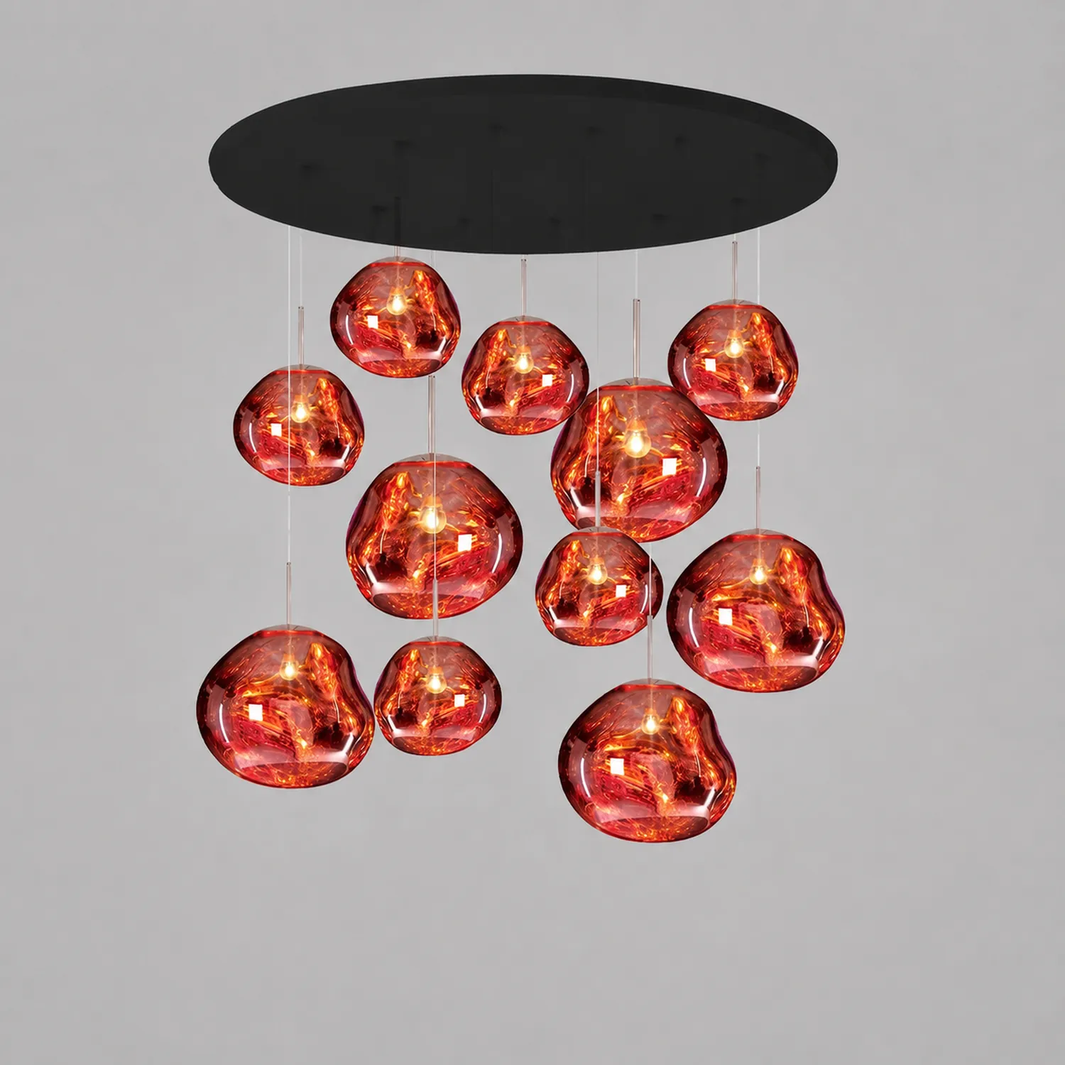 Multi Lava Round Pendant Lamp - Lumpaz