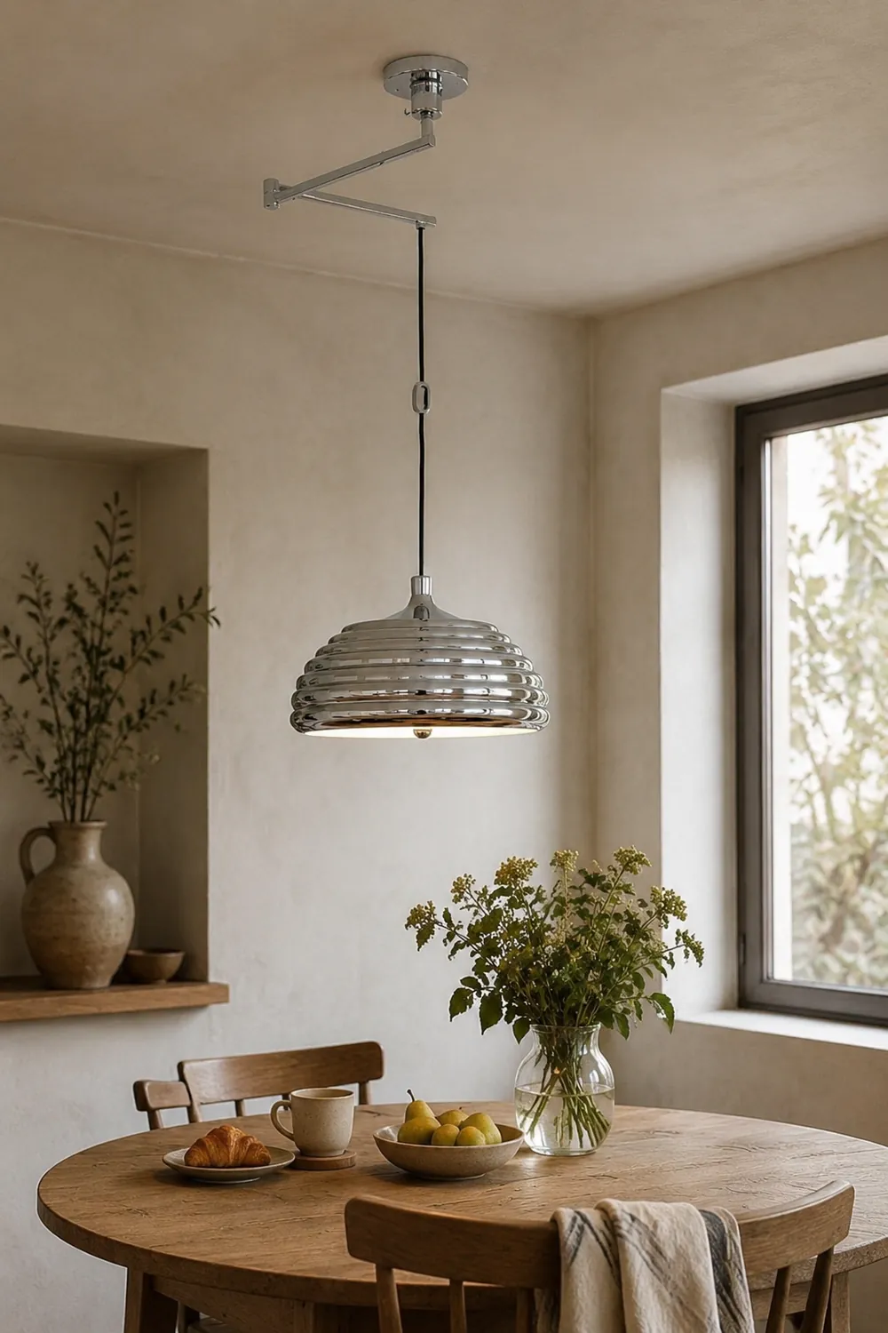 Saturno Chrome Pendant Lamp - Lumpaz