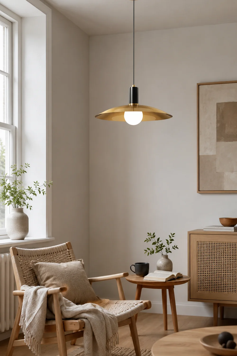Brass Flared Pendant Lamp - Lumpaz