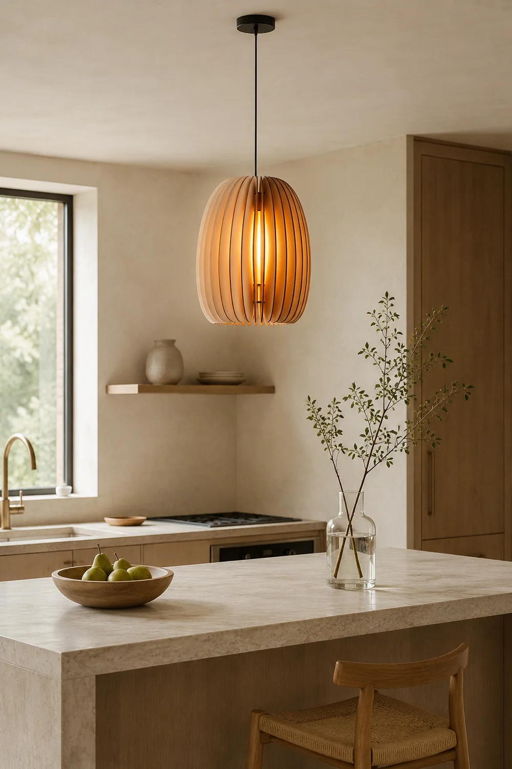 Wooden Orb Pendant Lamp - Lumpaz