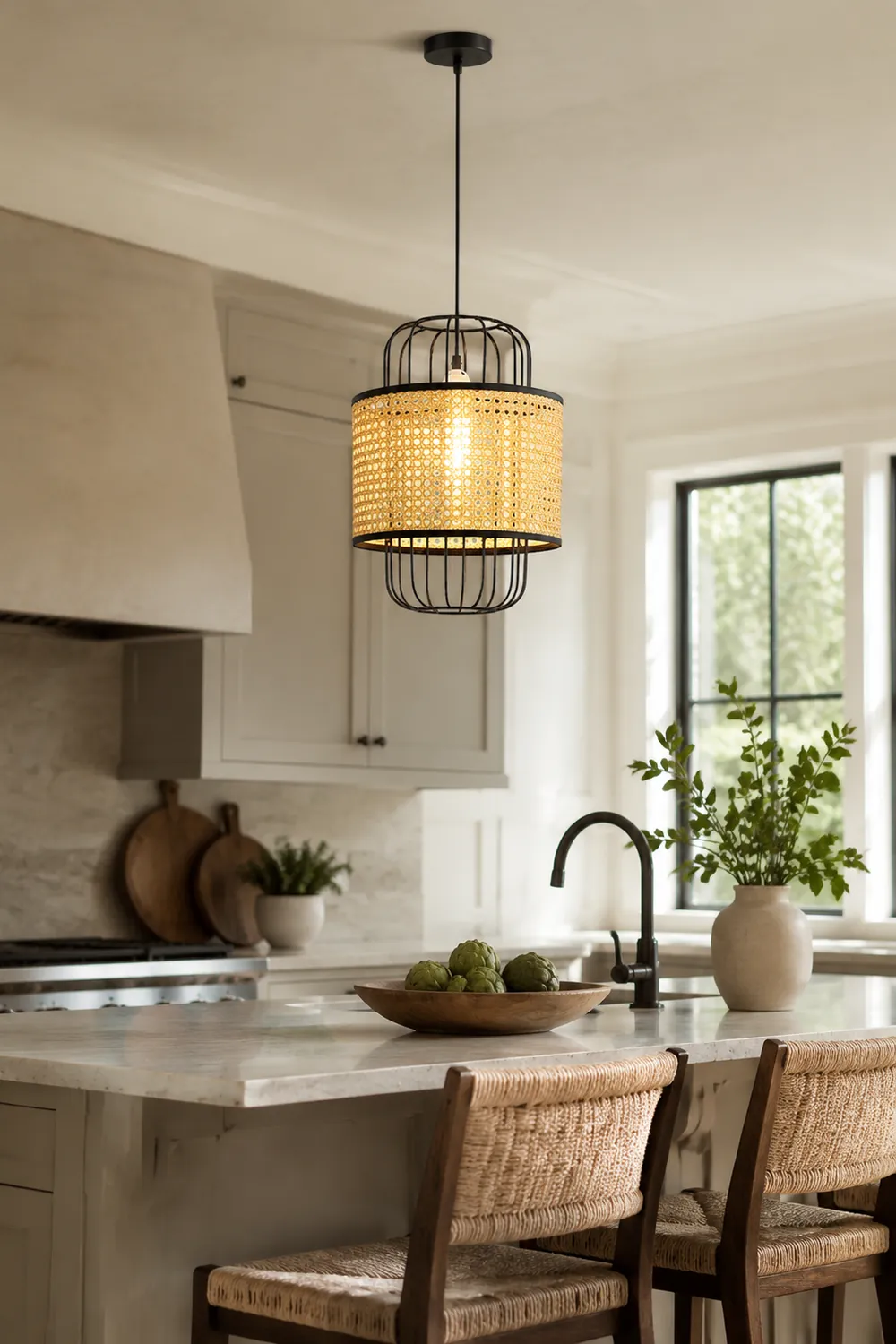Rattan Aru Pendant Lamp - Lumpaz