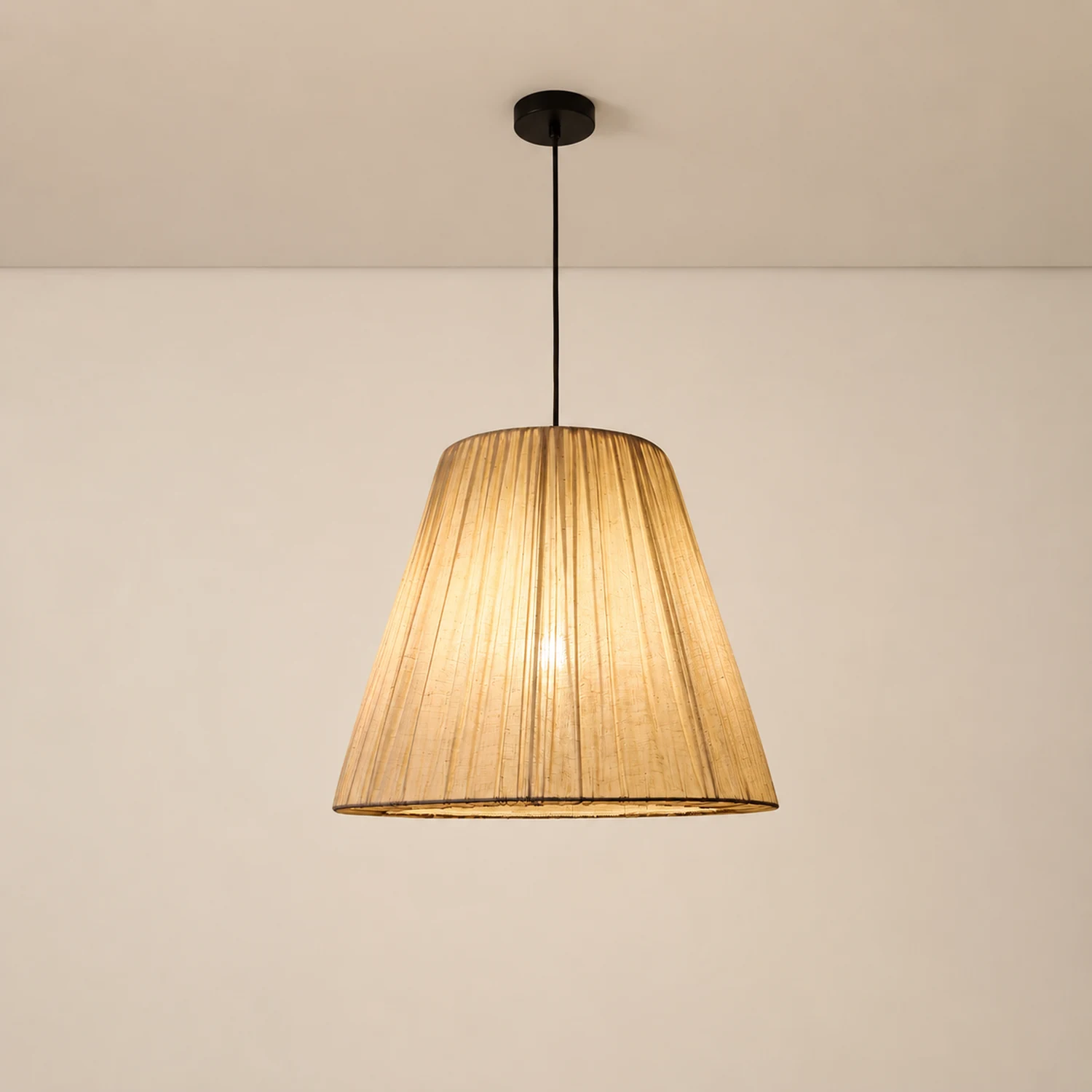 Textile Taper Pendant Lamp - Lumpaz