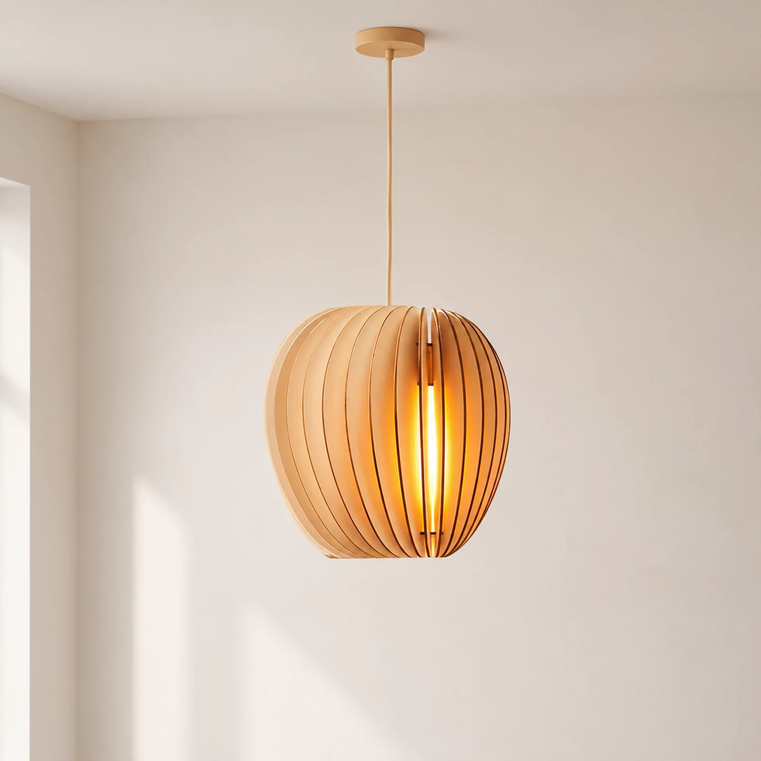 Wooden Orb Pendant Lamp - Lumpaz
