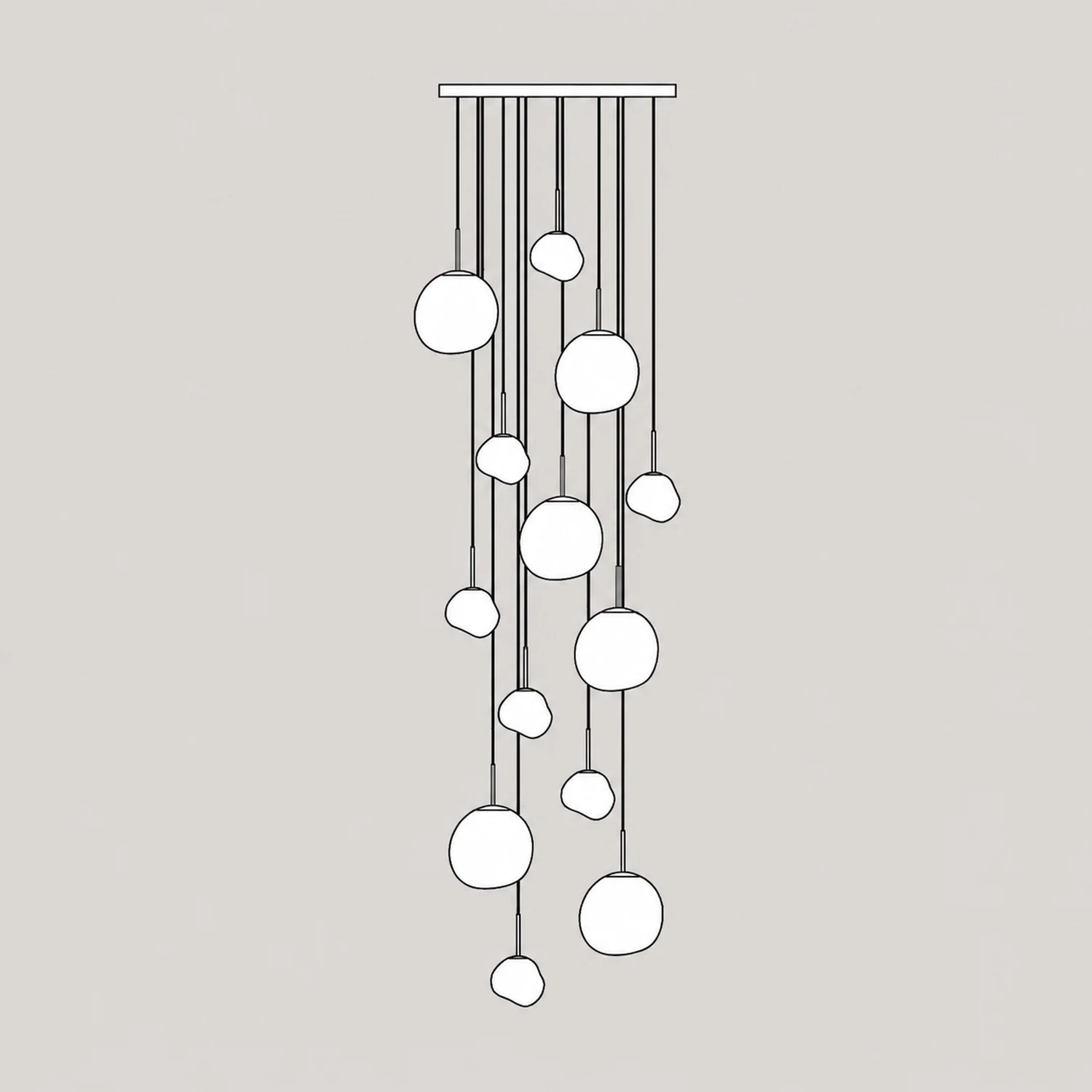 Multi Lava Round Pendant Lamp - Lumpaz