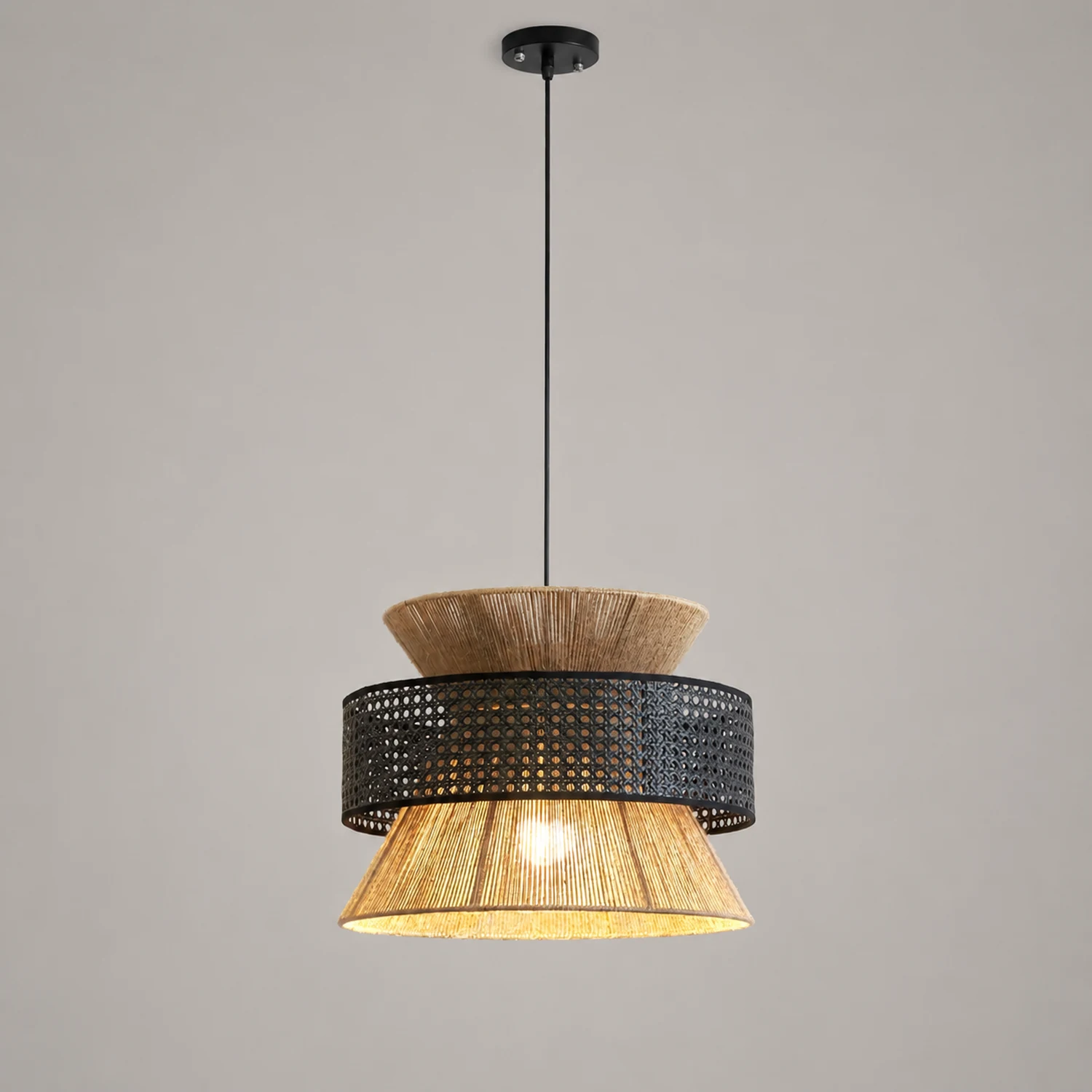 Rattan Bamboo Pendant Lamp - Lumpaz