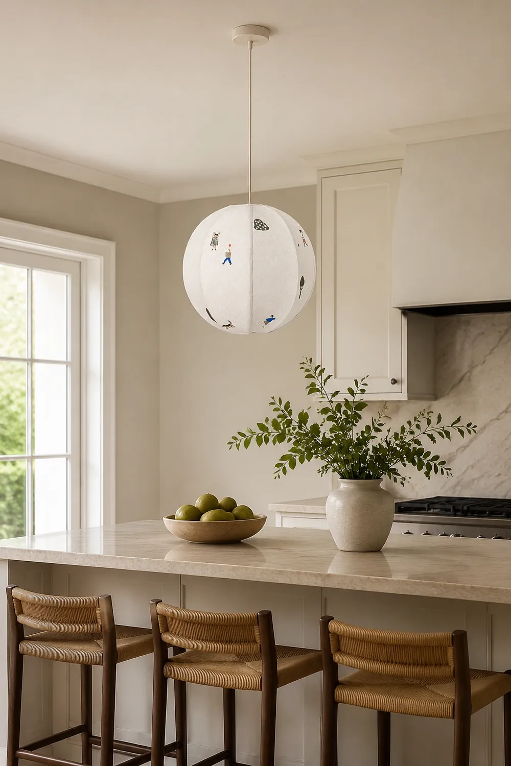 Park Embroidered Textile Pendant Lamp - Lumpaz