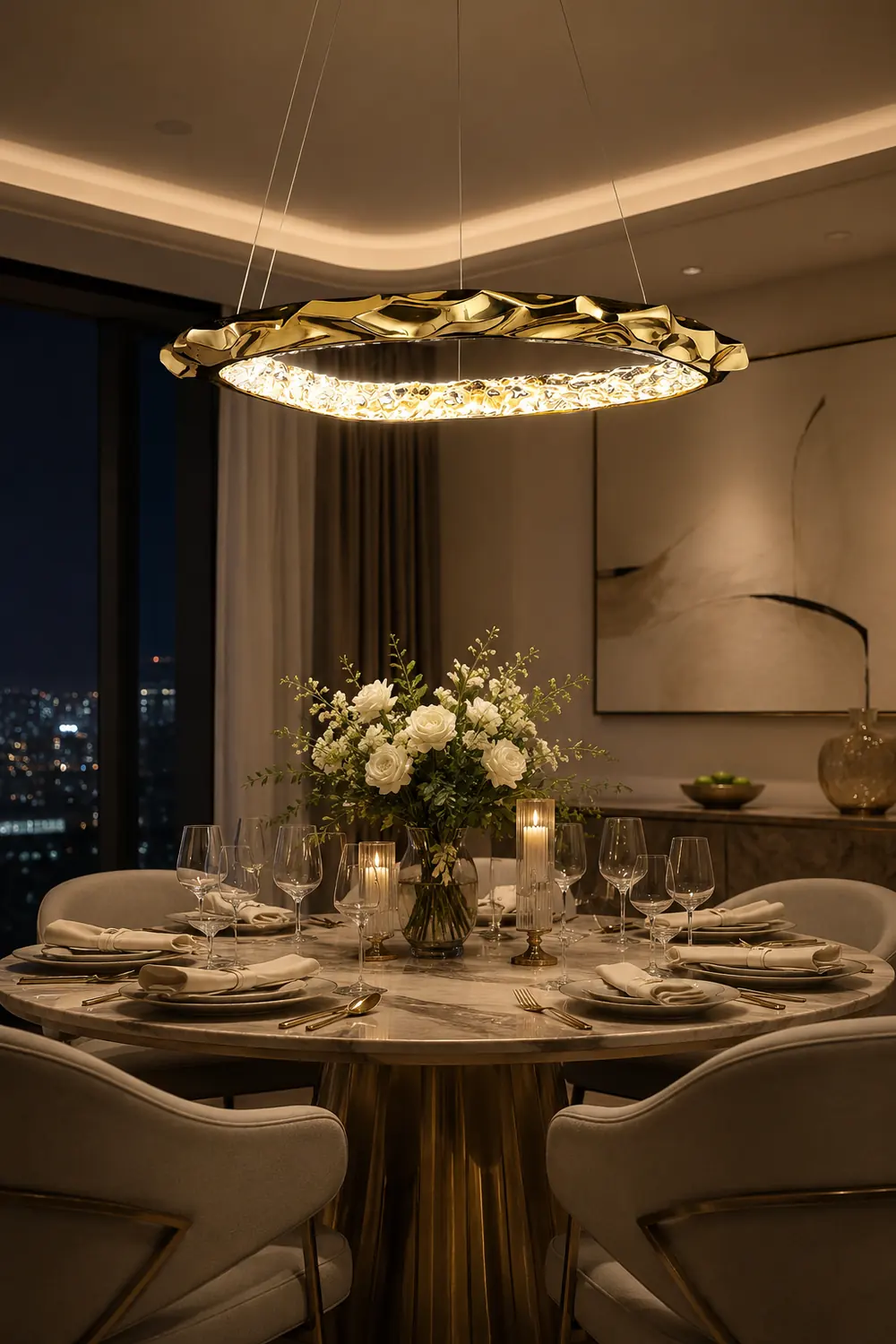 Resin Circlet Brass Pendant Lamp - Lumpaz