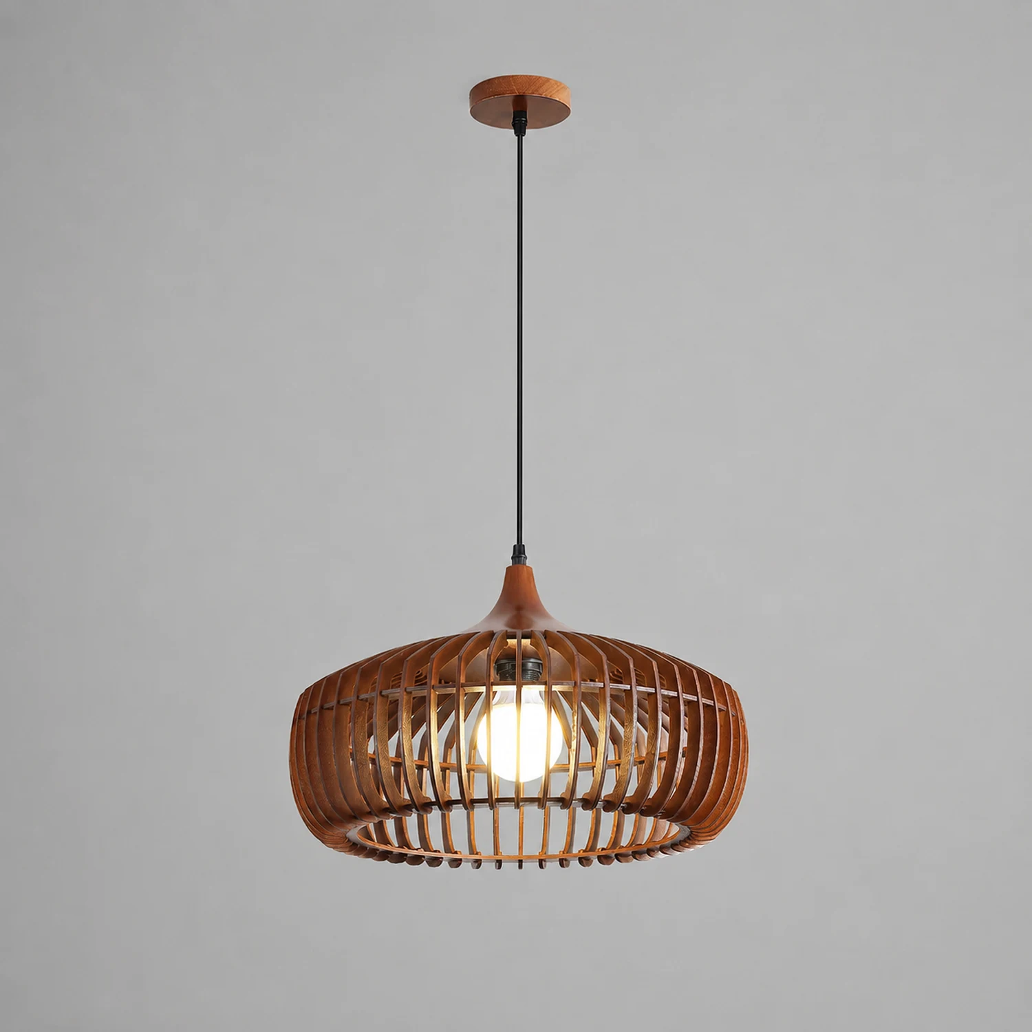 Lattice Nest Wooden Pendant Lamp - Lumpaz