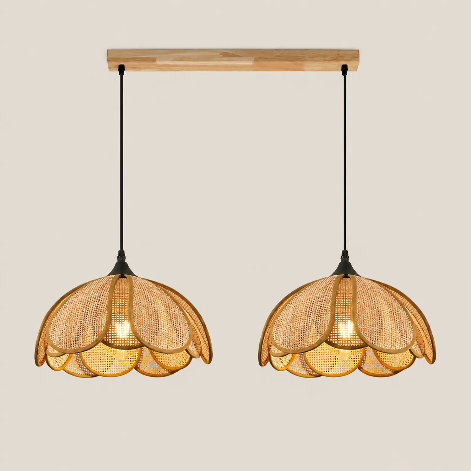 Bloom Rattan Pendant Lamp - Lumpaz