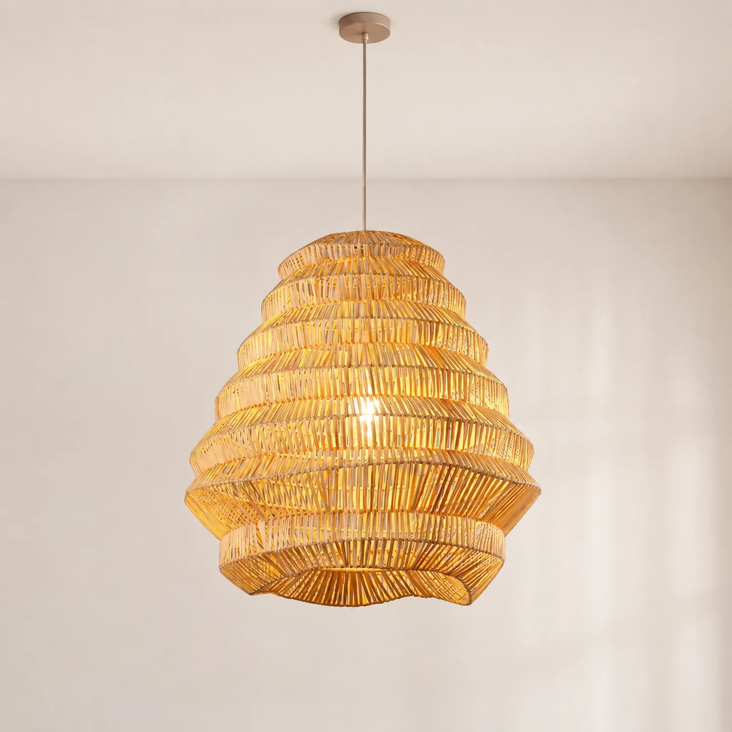 Bamboo Spiral Pendant Lamp - Lumpaz