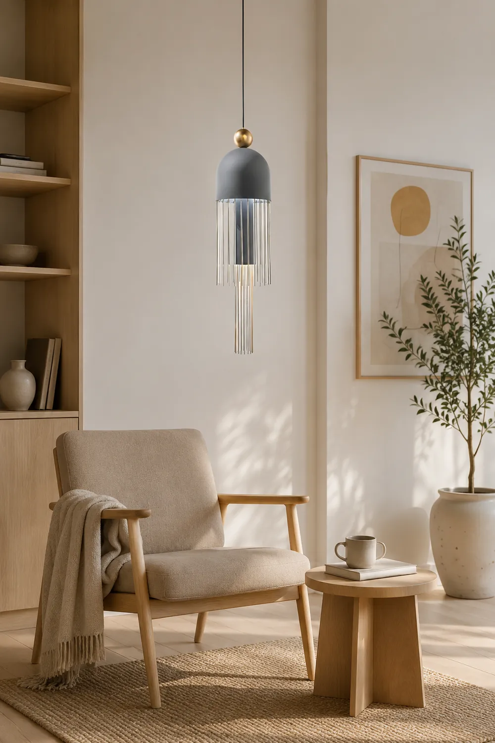 Metal Glass Pendant Light - Lumpaz