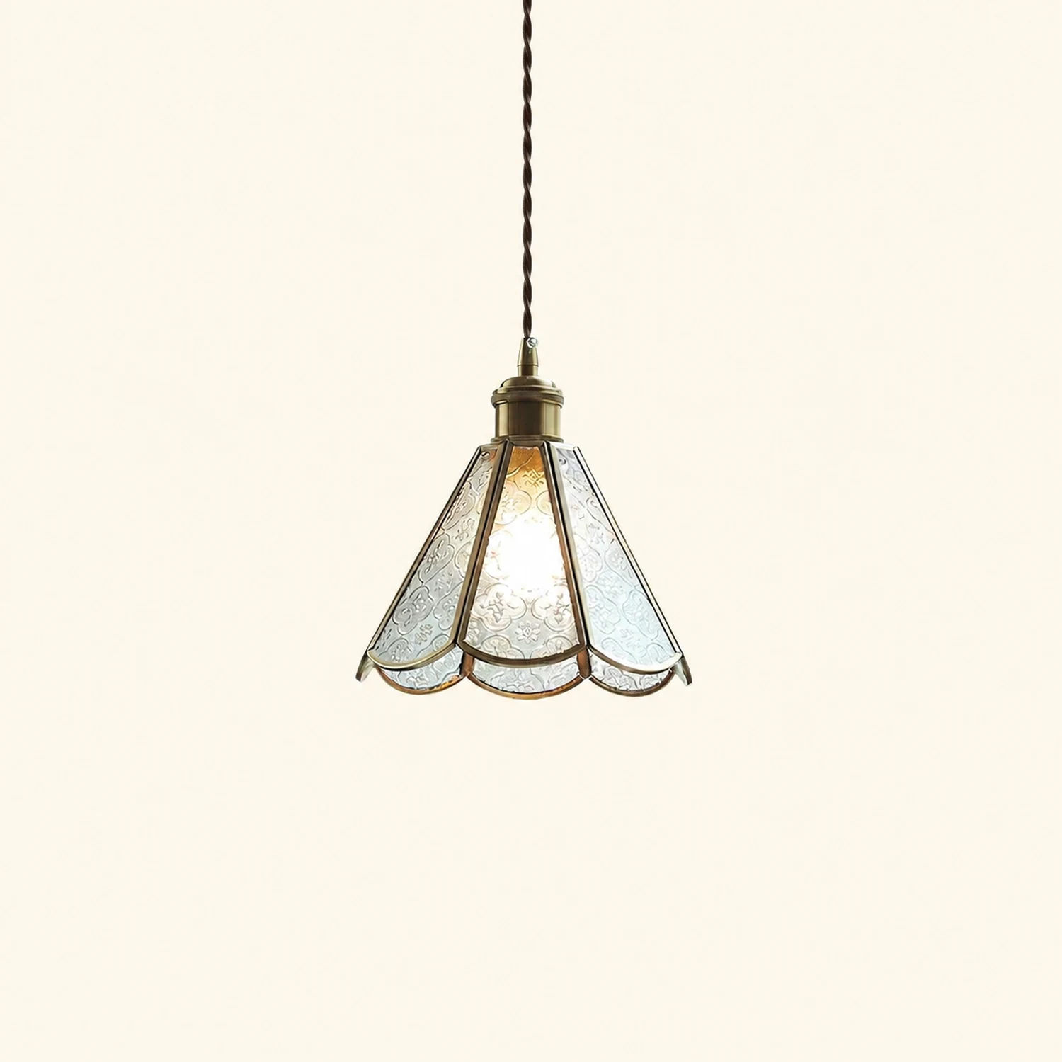 Patterned Glass Pendant Lamp - Lumpaz