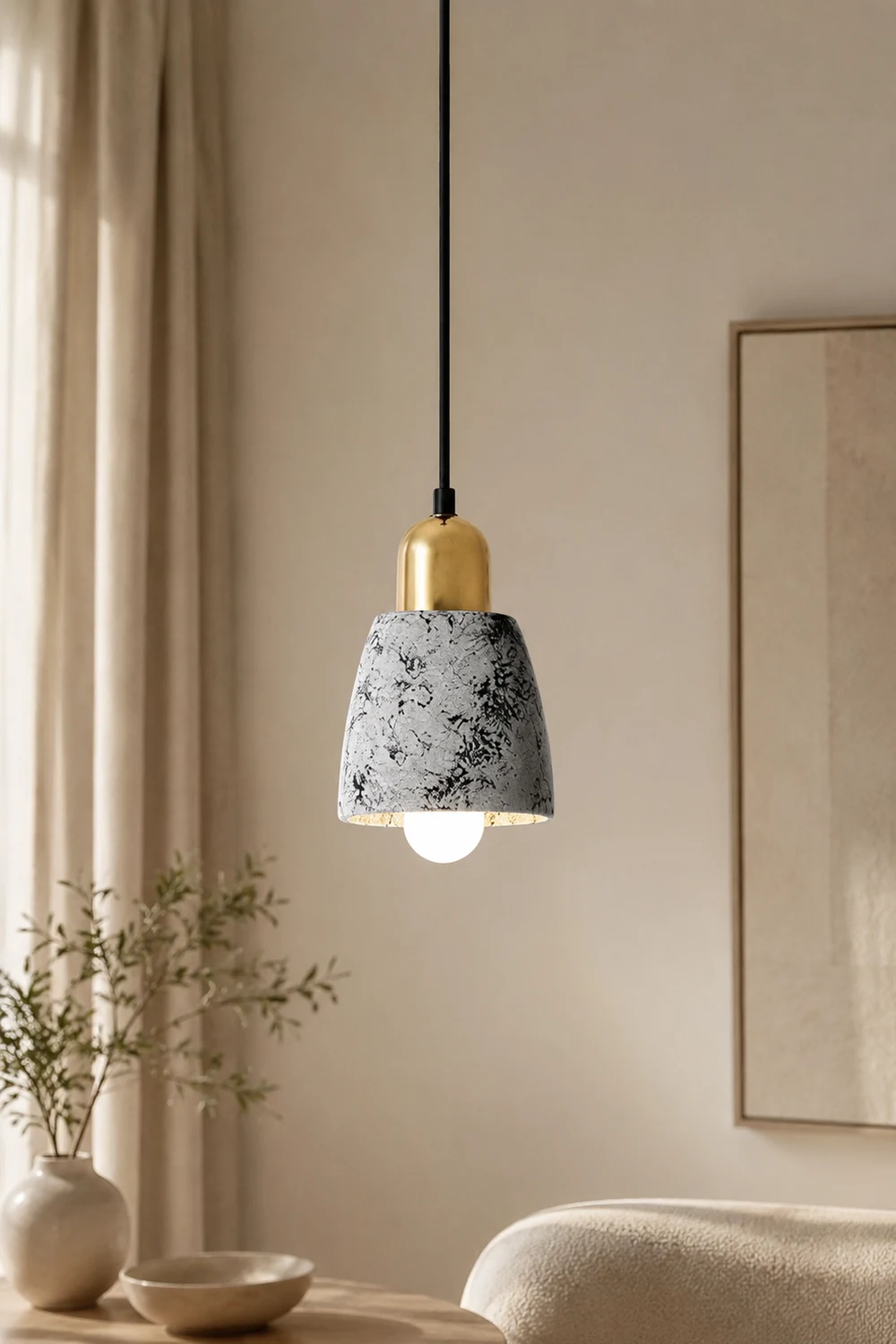 Hubble Cement Pendant Lights - Lumpaz