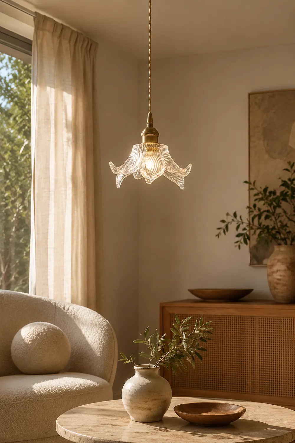 Transparent Crystal Pendant Light - Lumpaz