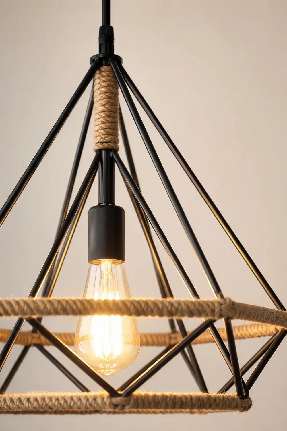 Retro Hemp Rope Interesting Pendant Light - Lumpaz