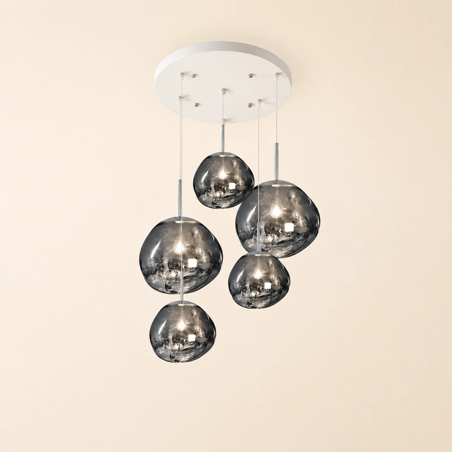 Multi Lava Round Pendant Lamp - Lumpaz