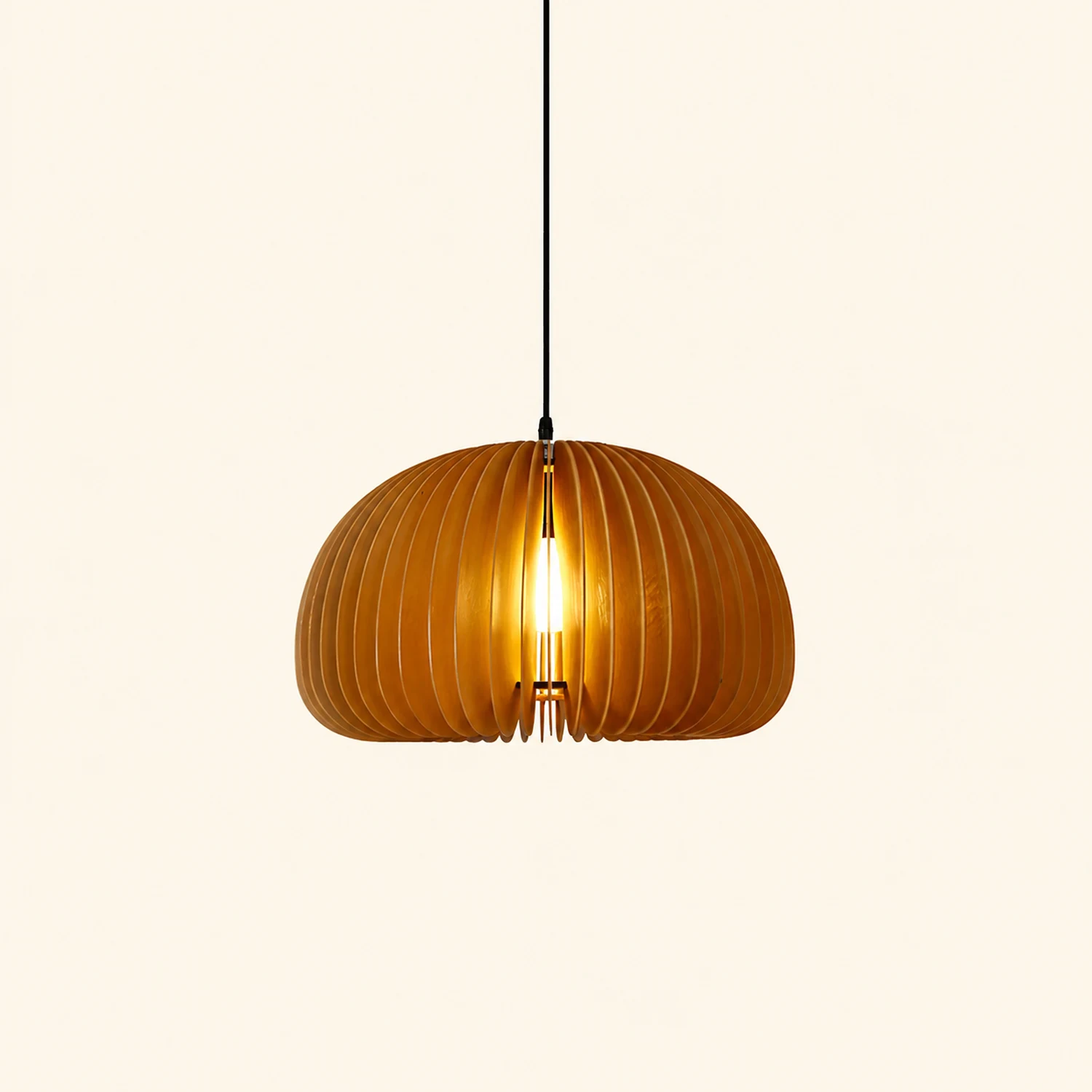 Wooden Orb Pendant Lamp - Lumpaz