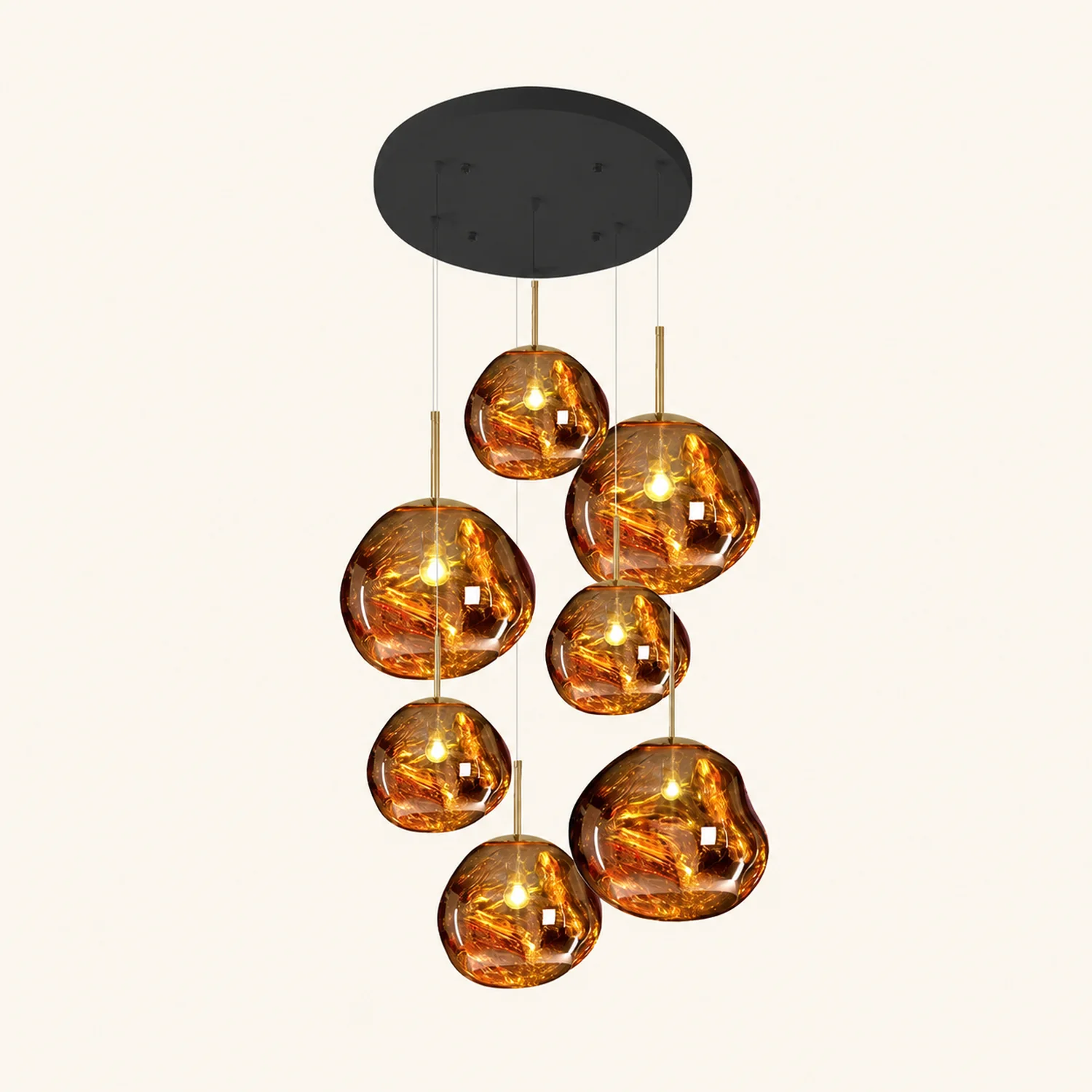 Multi Lava Round Pendant Lamp - Lumpaz