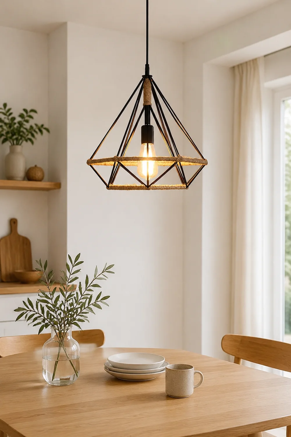 Retro Hemp Rope Interesting Pendant Light - Lumpaz
