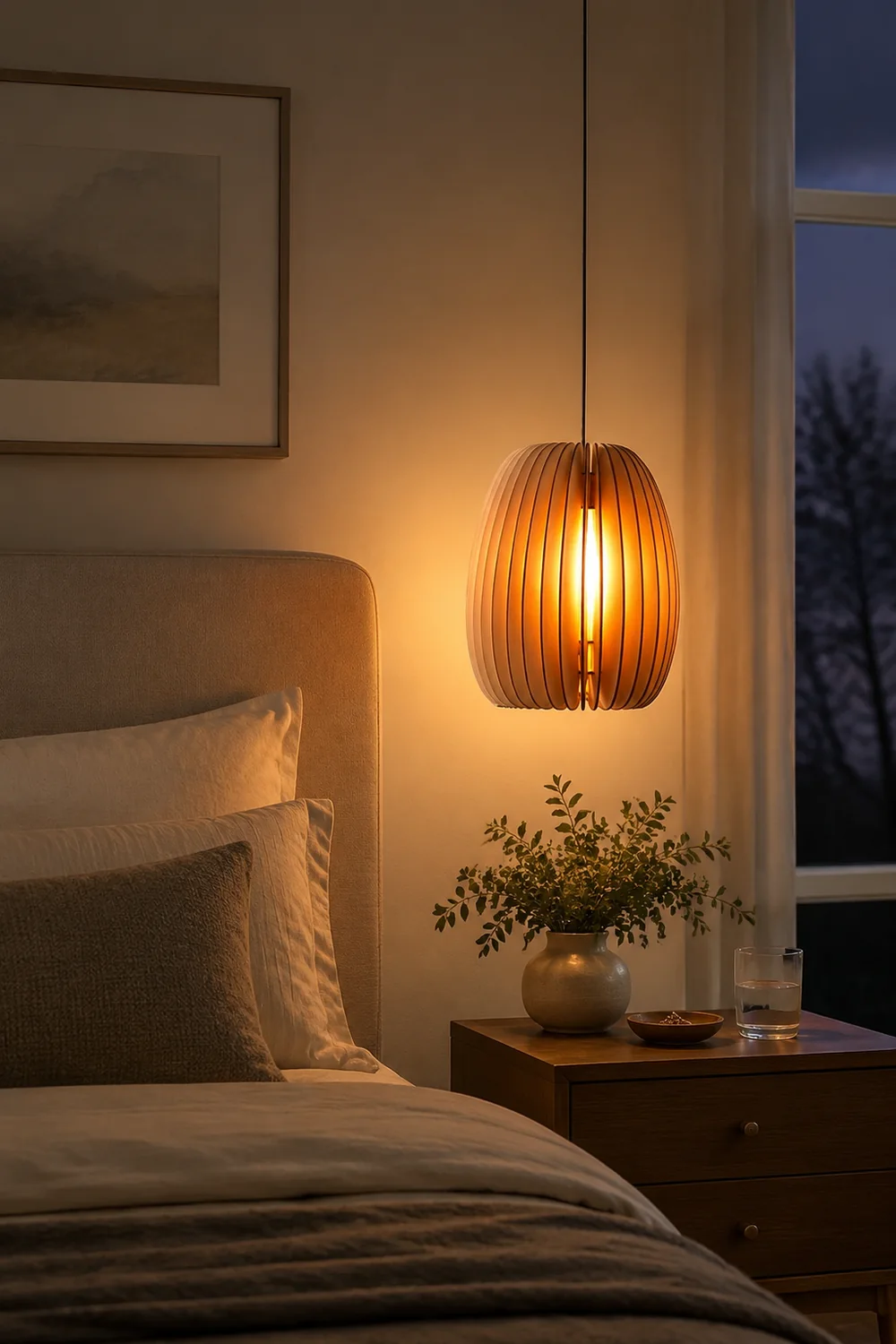 Wooden Orb Pendant Lamp - Lumpaz