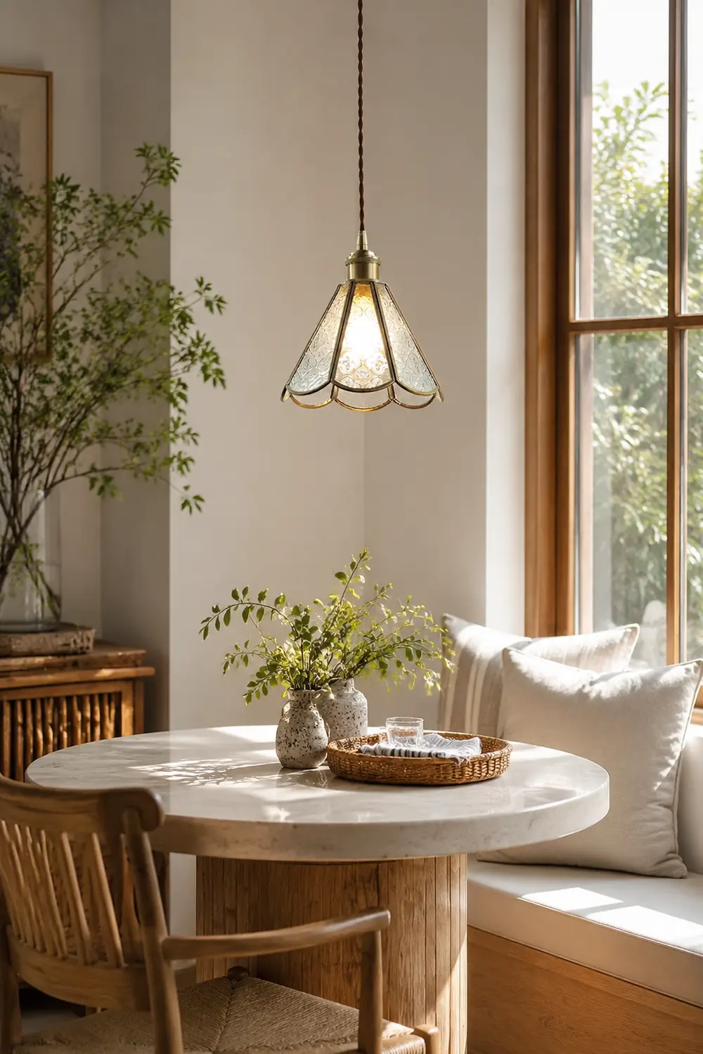 Patterned Glass Pendant Lamp - Lumpaz