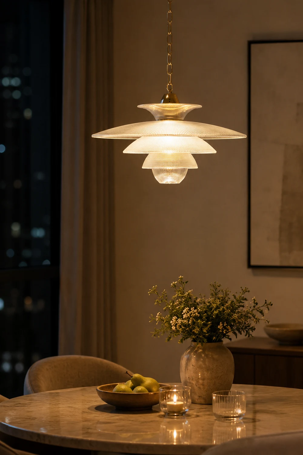 Grid Glass Pendant Light - Lumpaz