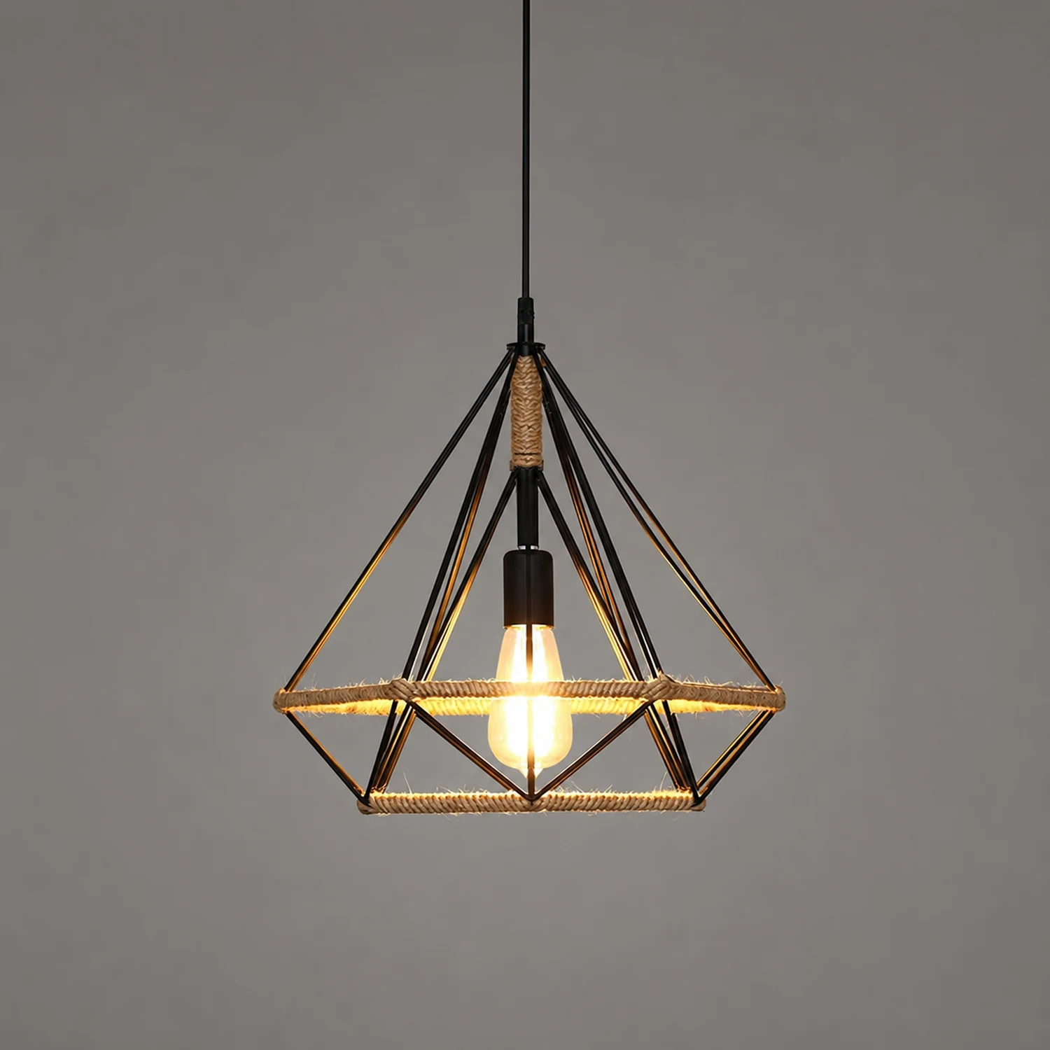Retro Hemp Rope Interesting Pendant Light - Lumpaz