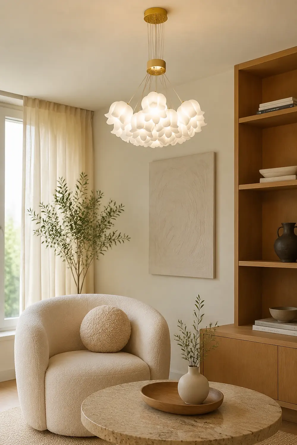Elegant Floral Pendant Light - Lumpaz