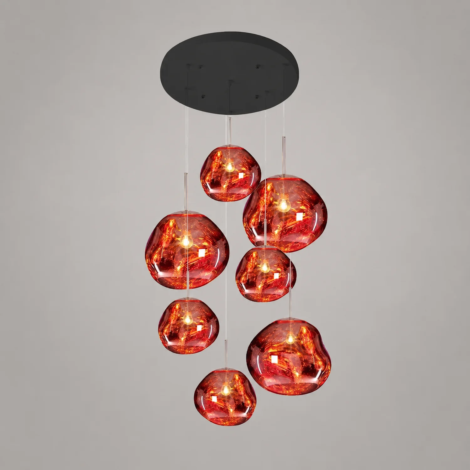 Multi Lava Round Pendant Lamp - Lumpaz