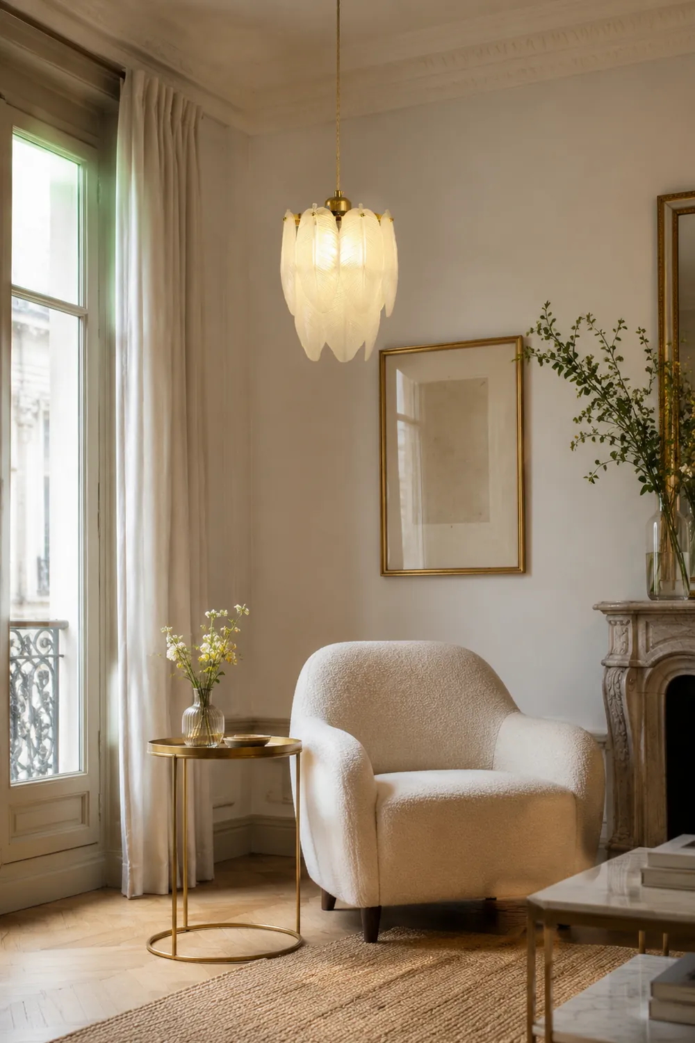 Glass Feather Pendant Light - Lumpaz