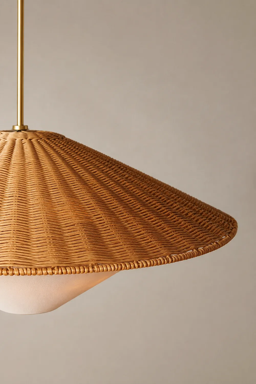 Rattan Hat Pendant Light - Lumpaz