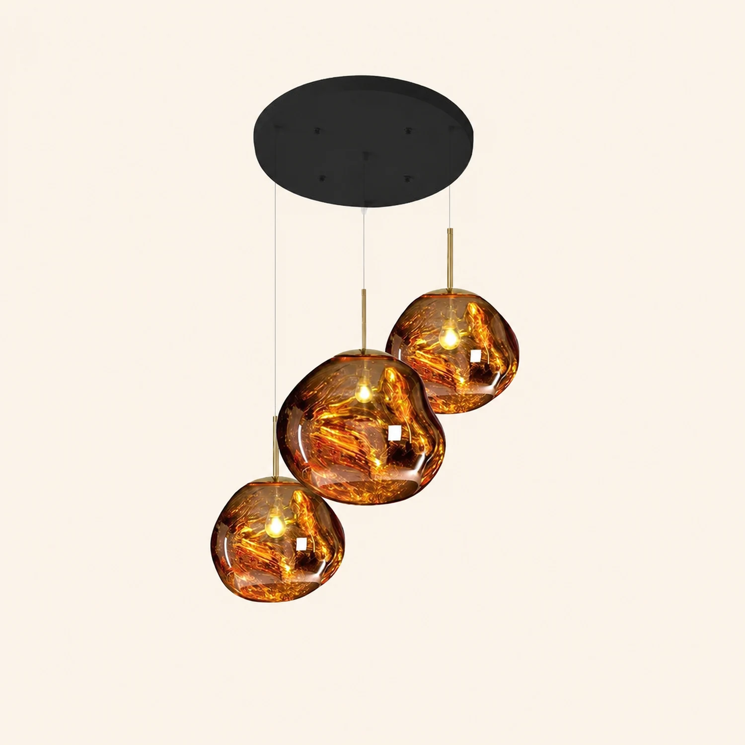 Multi Lava Round Pendant Lamp - Lumpaz