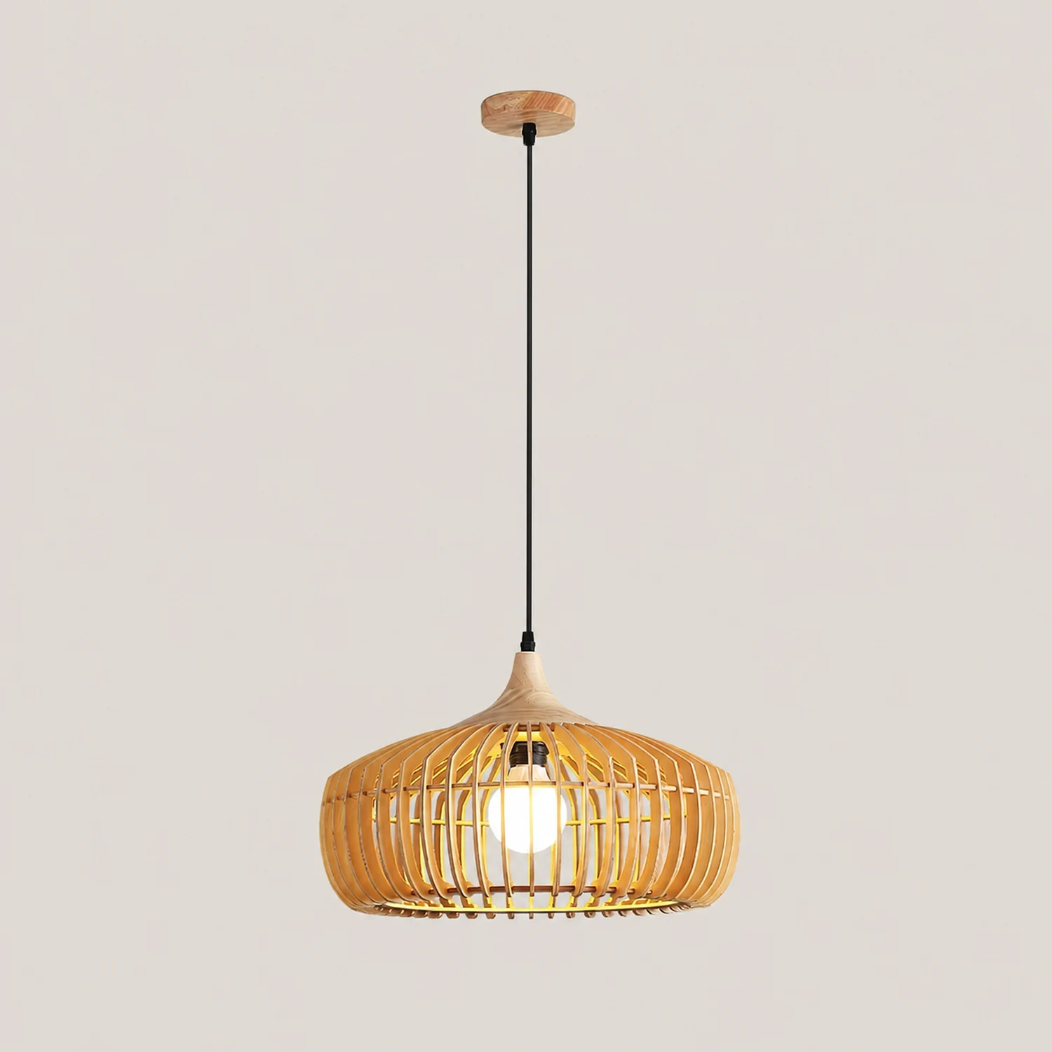 Lattice Nest Wooden Pendant Lamp - Lumpaz