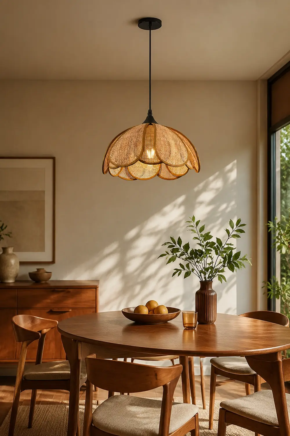 Bloom Rattan Pendant Lamp - Lumpaz