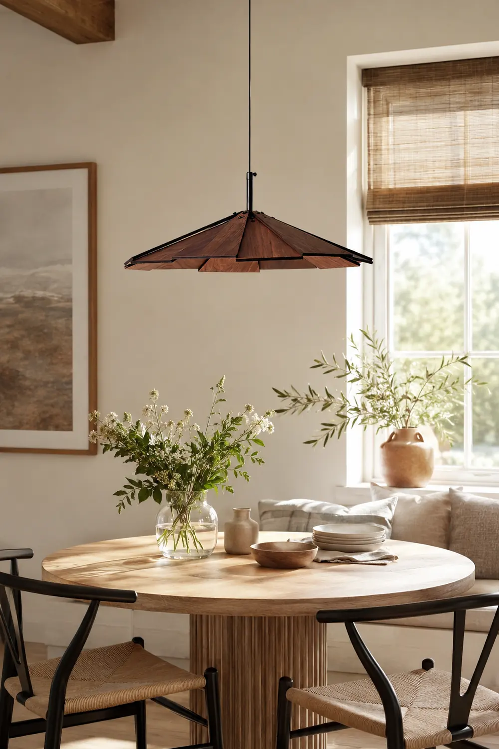 Umbrella Wooden Pendant Light - Lumpaz