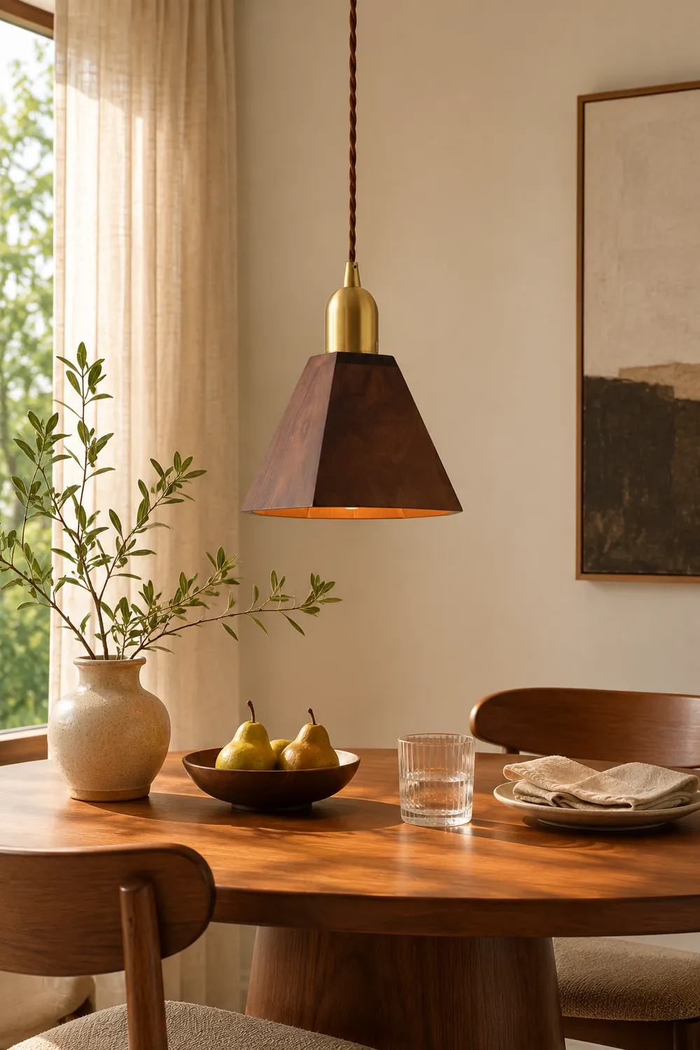 Lyfa Walnut Pendant Light - Lumpaz