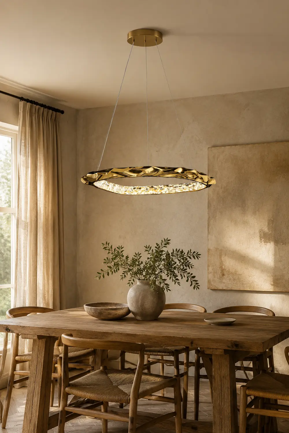 Resin Circlet Brass Pendant Lamp - Lumpaz